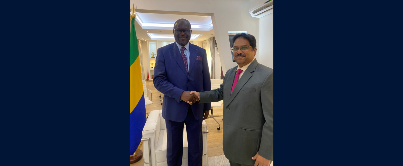 High Commissioner Sh. V.S.D.L. Surendra met with Foreign Minister of Gabon H.E. Michel Régis ONANGA M. NDIAYE